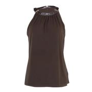 Michael Kors Pre-owned Pre-owned Polyester toppar Brown, Dam