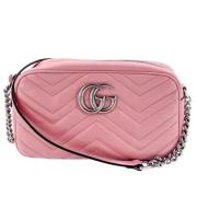 Gucci Vintage Begagnad Rosa Läder Gucci Marmont Pink, Dam