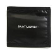 Saint Laurent Vintage Begagnad svart nylonplånbok Black, Dam