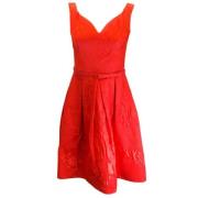 Oscar De La Renta Pre-owned Pre-owned Silke klnningar Red, Dam