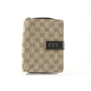 Gucci Vintage Beige Canvas Plånbok med Datumkod Beige, Unisex