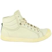 Gucci Vintage Vintage Läder Sneakers Beige, Dam