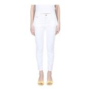Dondup Skinny Jeans för Kvinnor White, Dam