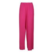 Federica Tosi Elegant Wide-Leg Pants Pink, Dam