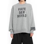 44 Label Group Mörk stål Rave Kelvin Crewneck Sweater Gray, Herr