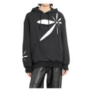 Kusikohc Svart Blommig Origami Hoodie Black, Herr