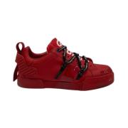 Dolce & Gabbana Pre-owned Pre-owned Läder sneakers Red, Dam