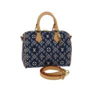 Louis Vuitton Vintage Pre-owned Canvas handvskor Blue, Dam