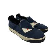 Fendi Vintage Pre-owned Suede sneakers Blue, Dam