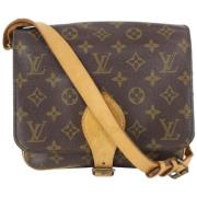 Louis Vuitton Vintage Coated Canvas LV Väskor Brown, Dam