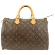 Louis Vuitton Vintage Förhandsägd Speedy 35 Monogram Handväska Brown, ...