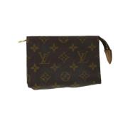 Louis Vuitton Vintage Förhandsägd Svart Lerret Handväska Brown, Dam