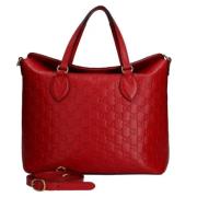 Gucci Vintage Begagnad Röd Läder Väska Red, Dam