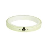 Chanel Vintage Pre-owned Tyg chanel-smycken White, Dam