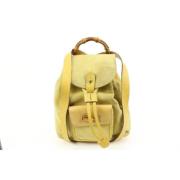 Gucci Vintage Läder Vintage Väskor Yellow, Unisex