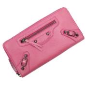 Balenciaga Vintage Begagnad Rosa Läderplånbok Pink, Dam