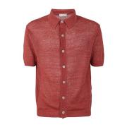 Filippo De Laurentiis Short Sleeve Shirts Red, Herr