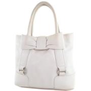 Salvatore Ferragamo Pre-owned Pre-owned Läder handvskor White, Dam