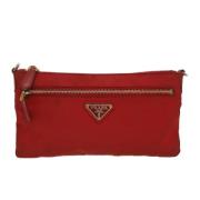 Prada Vintage Röd Prada Clutch Red, Dam