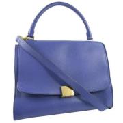 Celine Vintage Pre-owned Leather celine-bags Blue, Dam