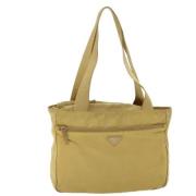 Prada Vintage Pre-owned Canvas prada-vskor Beige, Dam