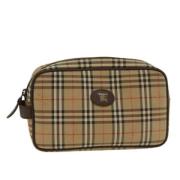 Burberry Vintage Pre-owned Canvas kuvertvskor Brown, Dam