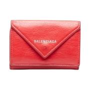 Balenciaga Vintage Röd läder Balenciaga plånbok Red, Dam