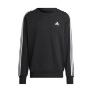 Adidas Svart Crewneck Sweatshirt för Män Black, Herr