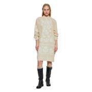 Antik Batik Midi Dresses Beige, Dam