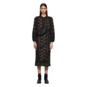 Antik Batik Midi Dresses Black, Dam