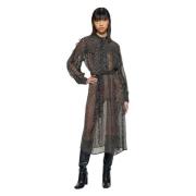 Antik Batik Midi Dresses Gray, Dam