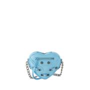 Balenciaga Sea Blue Heart Mini Väska - Läder Blue, Dam