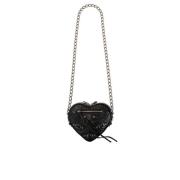 Balenciaga Heart Mini axelväska i svart Black, Dam