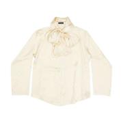 Balenciaga Letters all over hooded blouse Beige, Dam