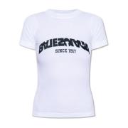 Balenciaga T-shirt med logotyp White, Dam