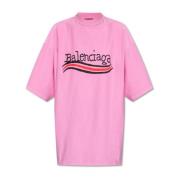 Balenciaga Oversize T-shirt Pink, Dam