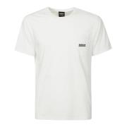 Barbour Radok Fick-T-shirt, Vit Bomull Herr White, Herr