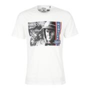 Barbour Steve McQueen Samarbetet Harris Grafisk T-Shirt White, Herr