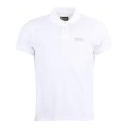 Barbour Essentiell Slim Fit Polo Ss22 White, Herr