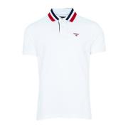 Barbour Hawkeswater Tipped Polo med Retro Stripe White, Herr