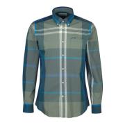 Barbour Skräddarsydd skjorta i Kielder Blue Tartan Multicolor, Herr