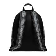 Bikkembergs Stilfull ryggsäck med flera fickor Black, Unisex