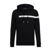 Boss Bomullsblandning Sweatshirt Black, Herr