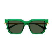 Bottega Veneta Rektangulära solglasögon Bv1242S - 001 Green, Dam
