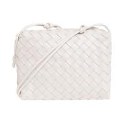 Bottega Veneta Vit Intreccio Loop Liten Axelväska White, Dam