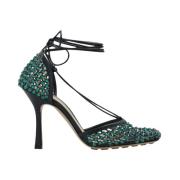 Bottega Veneta Grön Sparkle Stretch Pumps Green, Dam