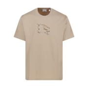 Burberry Soft Fawn Padbury T-Shirt för Män Beige, Herr