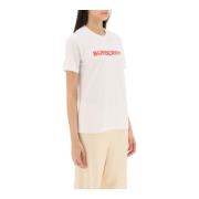 Burberry T-shirt med kontrasterande logotryck White, Dam