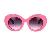Burberry Modiga runda solglasögon med varumärkeslogotyp Pink, Dam