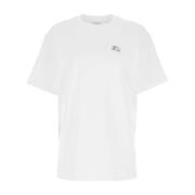 Burberry T-shirt med kristallapplikation White, Dam